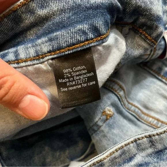 SO Wide Leg Vintage Flare High Rise Denim Juniors Size 15 Blue Acid Mom Pants - Picture 10 of 11